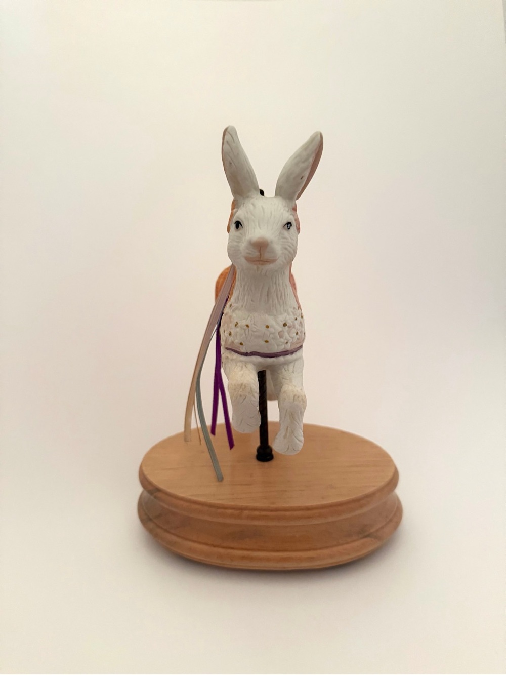Vintage Bunny Carousel Music Box Wind Up - Picture 2 of 9